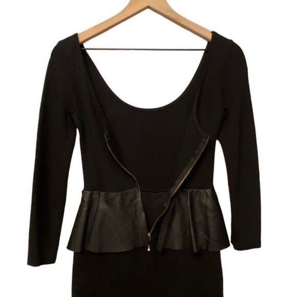Zara Trafaluc Collection Small Black Peplum Cocktail Dress S - Picture 5 of 11